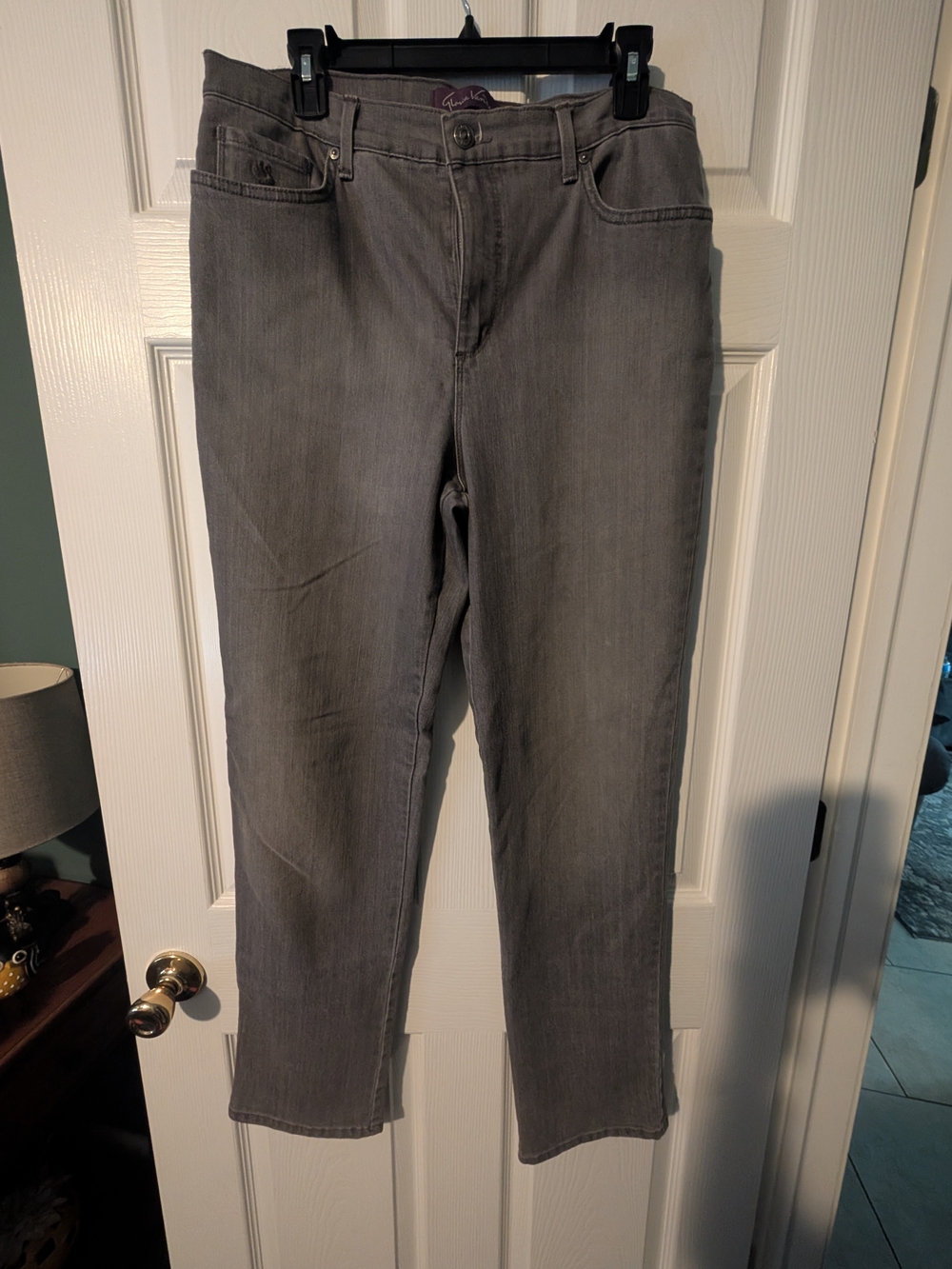 Gloria Vanderbilt Gray Straight-Leg Jeans